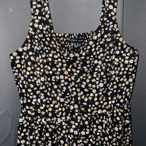 Smocked Midi Ditsy Floral Dress